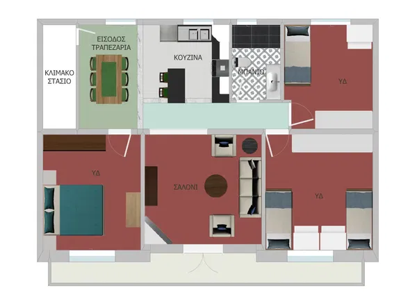 83 m² Apartment with Three Bedrooms for Sale in Piraeus — photo 2