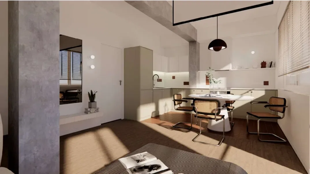 One-Bedroom Apartment for Sale in Piraeus with Security door