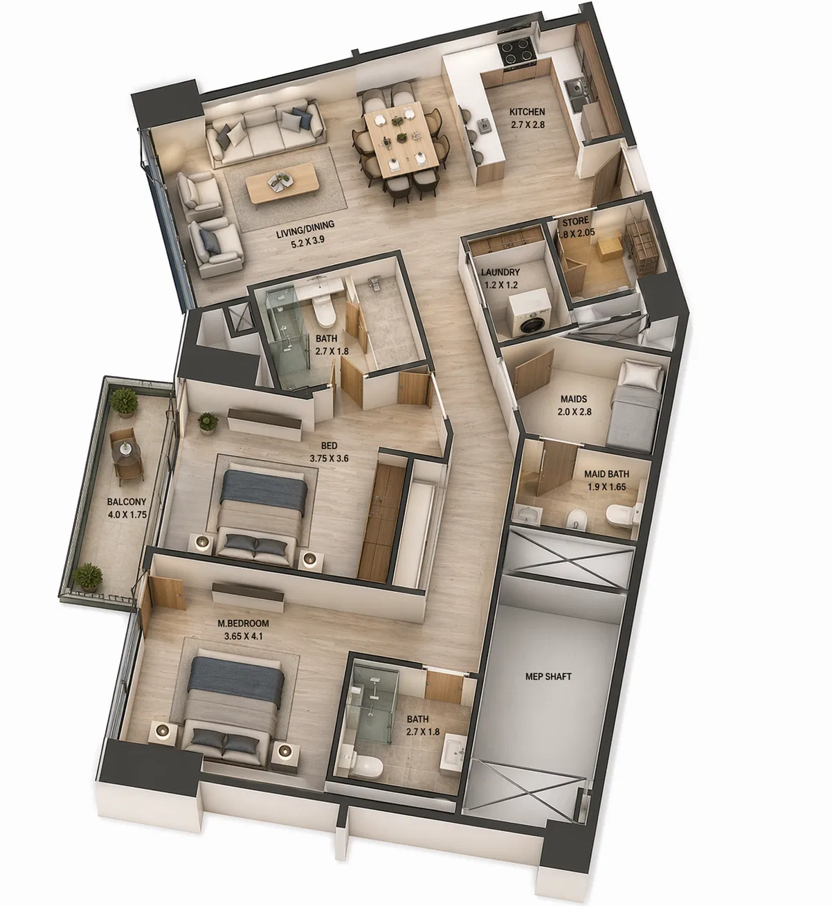 Modern Three-Bedroom Apartment for Sale in Dubai, UAE