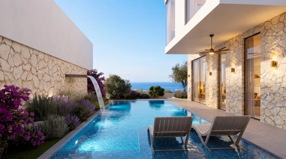 Three-Bedroom Sea View Villa for Sale in Megala Chorafia, Chania