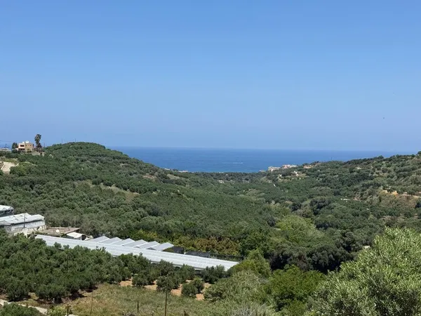Sea-View 9,800 m² Land for Sale in Stalos, Chania