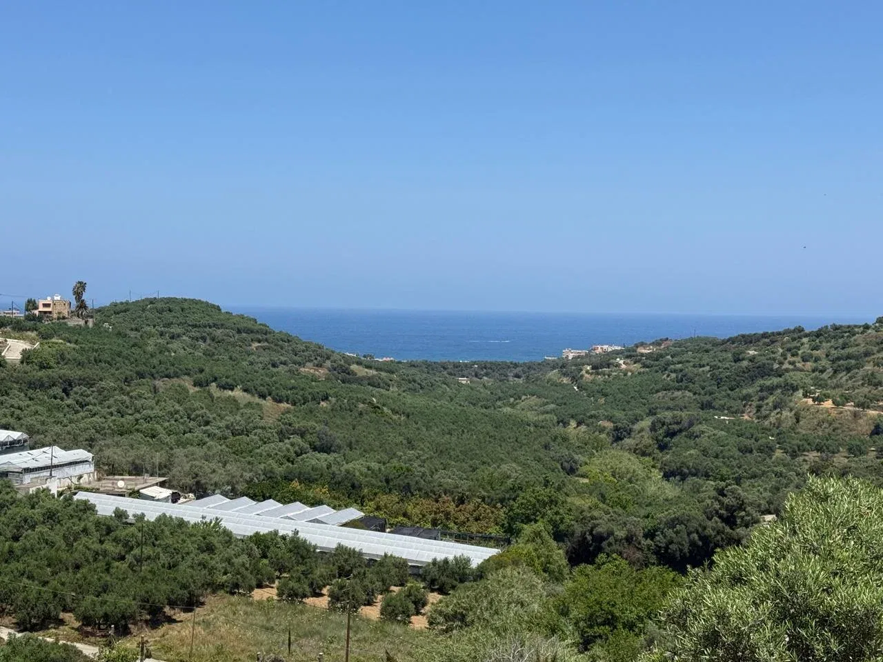 Sea-View 9,800 m² Land for Sale in Stalos, Chania