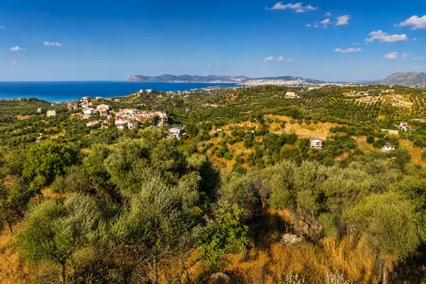 Sea-View 4,000 m² Plot of Land for Sale in Stalos, Chania