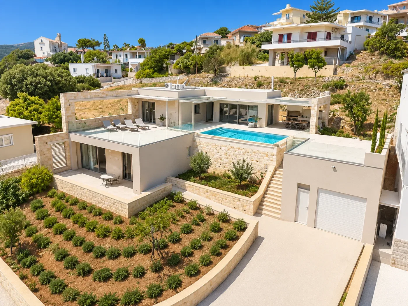 Contemporary Three-Bedroom Villa for Sale in Platanias, Chania