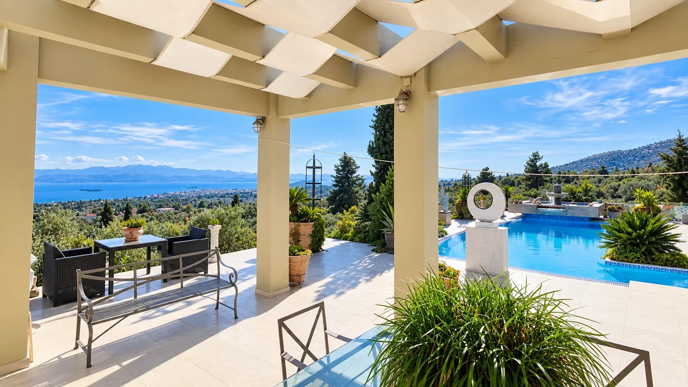 Sea-View Four-Bedroom Villa for Sale in Eretria, Evia