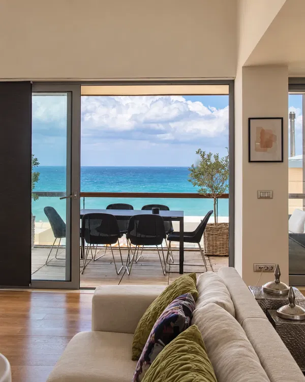 Sea View Three-Bedroom Apartment for Rent in Tampakaria, Chania