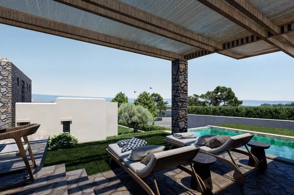 Sea-View 115 m² Villa with Two Bedrooms for Sale in Southern Rhodes, Rhodes