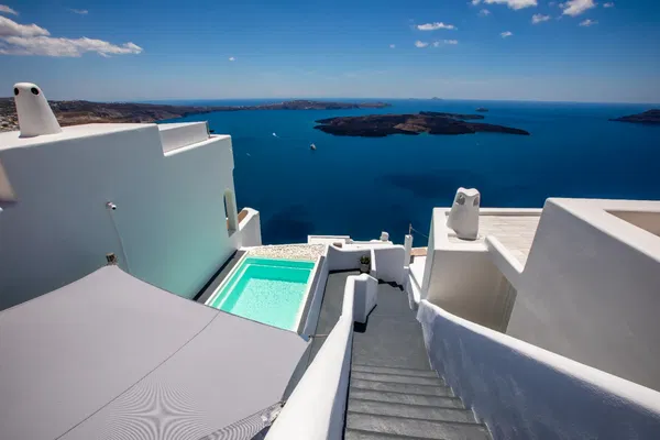 Sea-View 100 m² Villa with One Bedrooms for Sale in Santorini, Cyclades