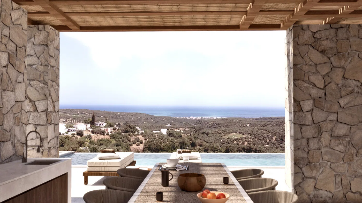 Three-Bedroom Sea-View Villa for Sale in Xamoudochori, Platanias