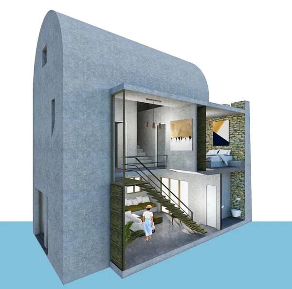 Contemporary Three-Bedroom Apartment for Sale in Santorini, Cyclades