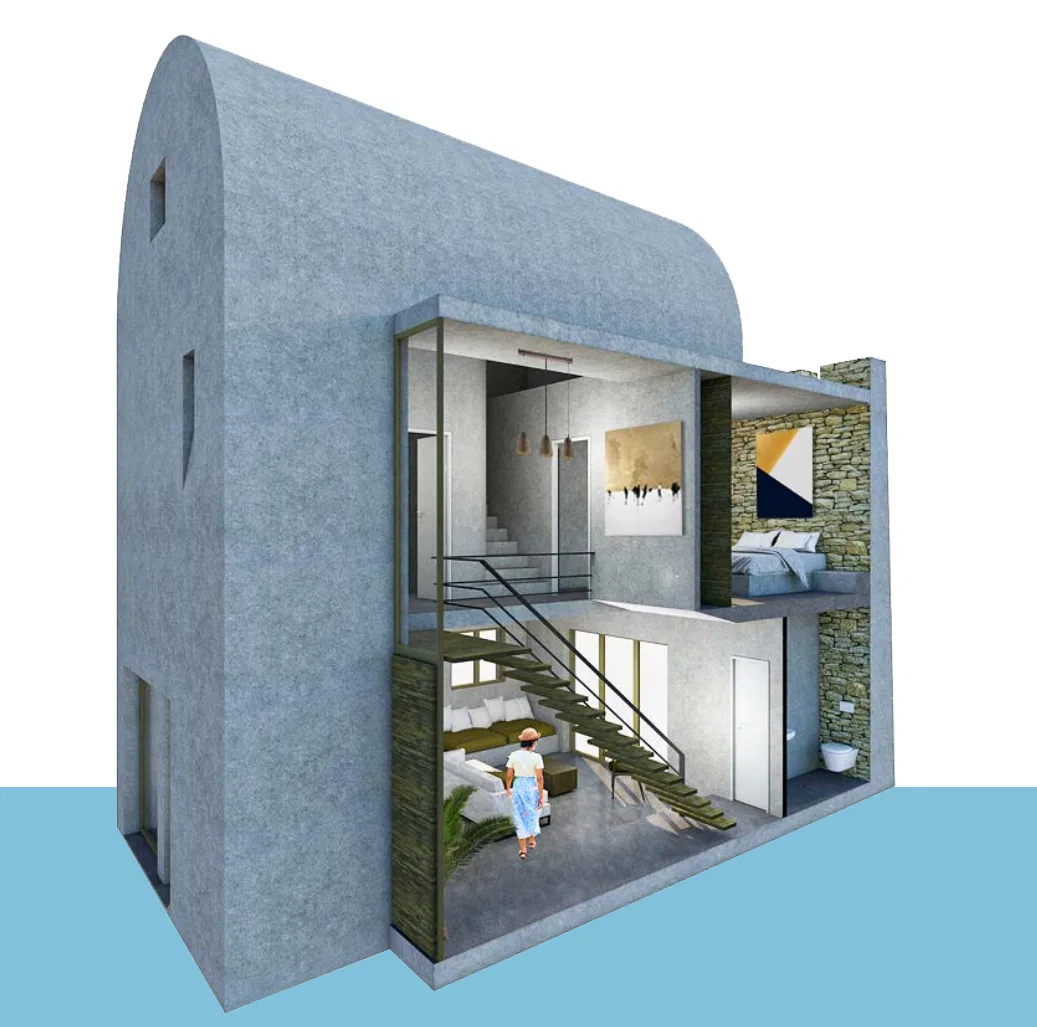 Contemporary Three-Bedroom Apartment for Sale in Santorini, Cyclades