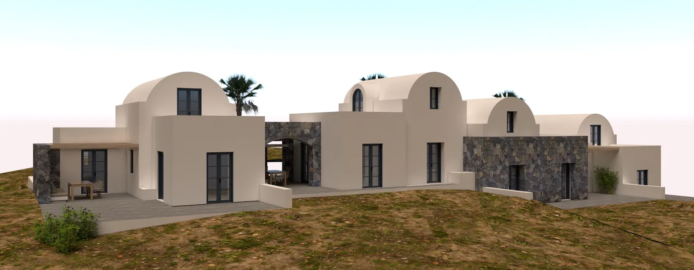 Sea View 89 m² Villa with One Bedrooms for Sale in Santorini, Cyclades