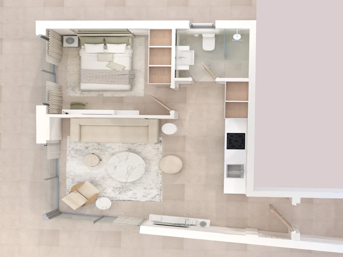 31 m² Apartment with One Bedrooms for Sale in Moschato, Piraeus Suburbs