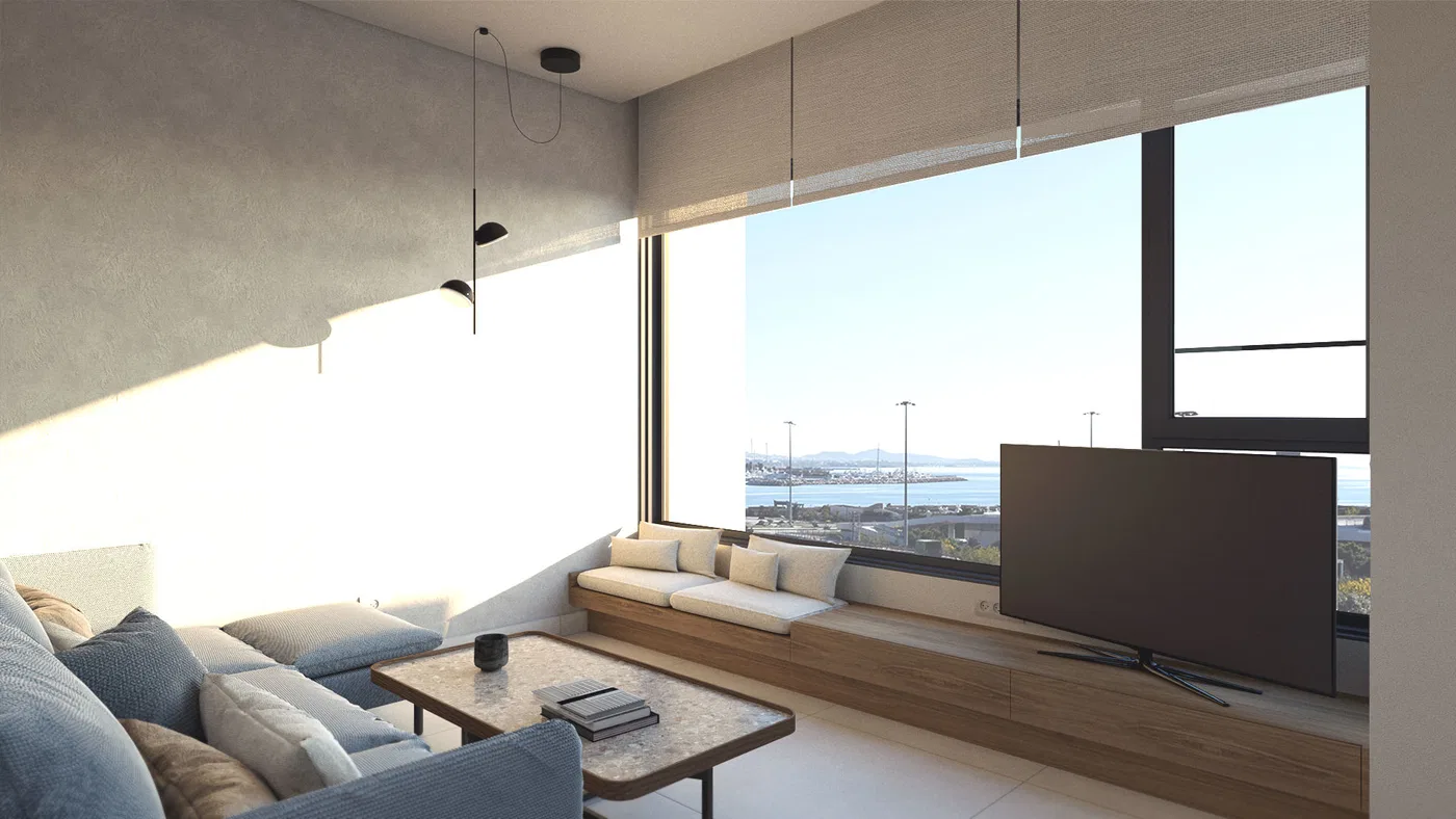 Sea View One-Bedroom Apartment for Sale in Neo Faliro, Piraeus Suburbs