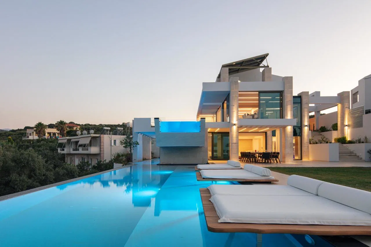 Newly Built 401 m² Villa with Six Bedrooms for Sale in Agia Marina, Chania