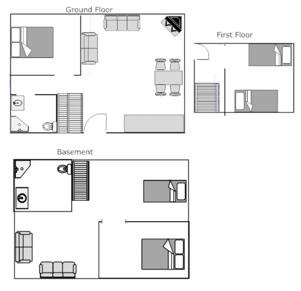 Floors plan Villas 110m²