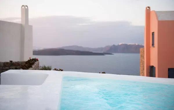 Sea-View 112 m² Villa with Two Bedrooms for Sale in Santorini, Cyclades