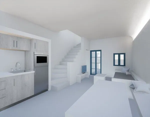 Sea-View 140 m² Villa with Three Bedrooms for Sale in Santorini, Cyclades