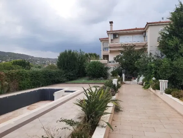 Five-Bedroom Seafront Villa for Sale in Kalyvia Thorikou, Lagonisi