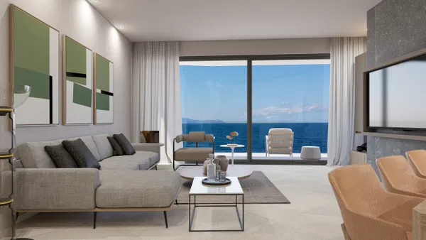 Sea View 130 m² Apartment with Three Bedrooms for Sale in Nea Chora, Chania — photo 2